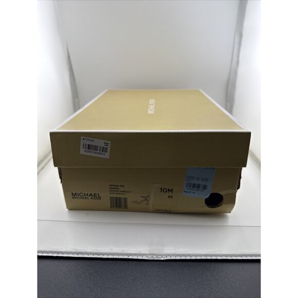 Michael Kors Womens Simone Open Toe Black Patent Animal Print Size 10M NWB - Picture 15 of 16